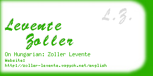 levente zoller business card